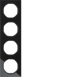 10142216 - R.3 - marco x4 Vaso, negro HAGER Ean:4011334393337