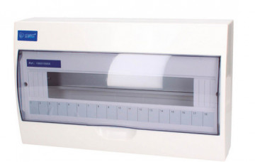 106515004 - 8433373065758Aufputzschalttafel 18 Module Transparent
