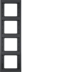 13437006 - K.1 - Tableau X4 Vert., Anthracite Mate Hager Ean: 4011334297680