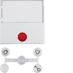 16968989 - S.1/B.x - tecla p-etiq. c/visor, branco HAGER EAN:4011334284925