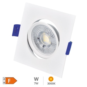 200400025 - Aro basculante quadrado encastrável LED Cumbo 7W 3000K Branco