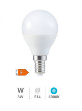 200690026 - 8433373056701Lâmpada LED esférica 3W E14 6000K