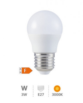 200690027 - 8433373056718Lâmpada LED esférica 3W E27 3000K
