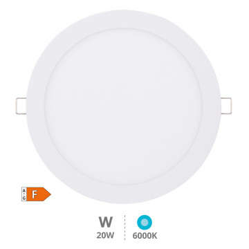 201000077 - 8433373072367Lonbo abajo redondo LED construido 20W 6000K Blanco