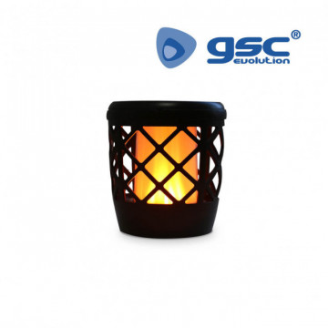 201210000 - 8433373024663Estaca com efeito de fogo solar recarregável/USB IP65