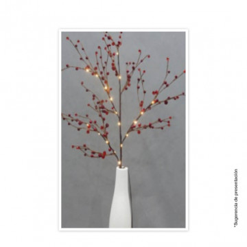 204690008 - 8433373074156Ramo decorativo LED de frutas rojo 0,8M de luz cálido