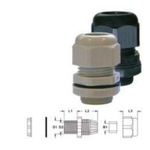 250086 – Schwarze IP68-Kabelverschraubung M 20 10 Stück