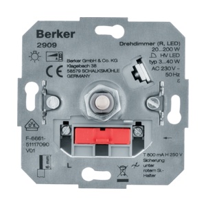 2909 - Diverso giratorio (R, LED) HAGER Ean:4011334510055