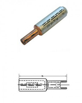 293666 - Conector de mortaja Al-CU 185/240/150 1uni