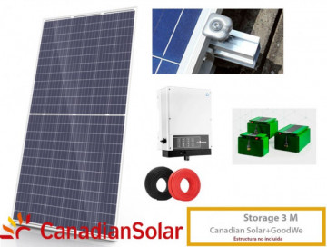 3 kW Einphasen -Photovoltaik -Selbstkonsum -Kit mit Batterien