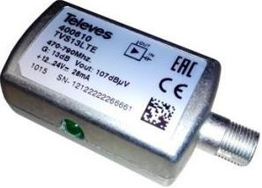 400610 -8424450180563 Television - UHF 13 dB Leitungsverstärker, VS98 DBµV "F"