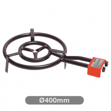 401025012 - 8433373073753Doppelgasbrenner Ø400mm für Paellapfannen von Ø260mm bis Ø600mm