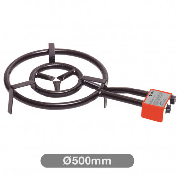 401025013 - 8433373073760Queimador doble a gas Ø500mm a montones de paella de Ø360mm a Ø700mm