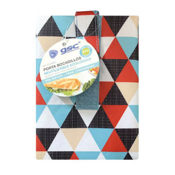 401030031 - 8433373075214Wiederverwendbarer und umweltfreundlicher bedruckter Sandwichhalter
