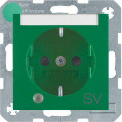 41101913 - S.1 / B.X - Schuko "SV" P -ETQ C / LED, Green Hager Ean: 4011334360919