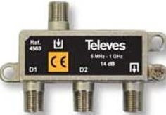 4563 -8424450045633 Televes -INTERNAL Derivator (5-1000 MHz) 2d "F" 14 dB