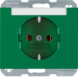 47397013 - K.1/K.5 - Schuko p.-etiqueta, verde HAGER EAN:4011334263692