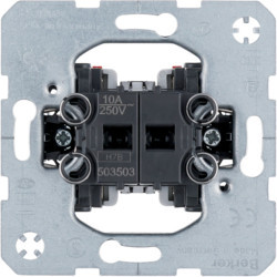 503503 - Double button, 2 inputs, 2na, 10a 250V Hager Ean: 4011334030478