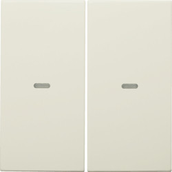 80960382 - Tampa p/ BP KNX S.x 2 teclas c/ BCU, cr HAGER EAN:3250617152938