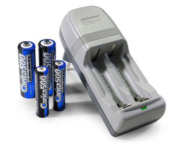 8861 - CARICA BATTERIE PORTATILE A SPINA EQUIPAGGIATO CON 4 PILE