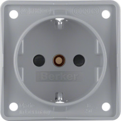 941952506 - Integro - Schuko Obtur socket, gray mt hager ean: 4011334240600