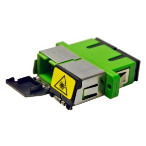 Adaptador F.O. Dúplex Monomodo "SC/APC" Femenino - "SC/APC" Femenino, con Cubrir Autobloruro