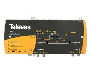 Amplificador DTKom CATV/MATV 1e/1s Híbrido (5-65MHz/87-1006MHz) G.(-3||28)/(30||40)dB Vs.118/129dBµV