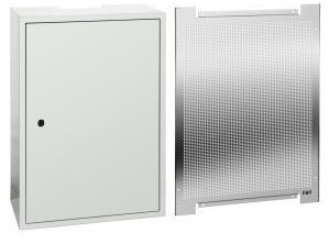 Armoire intérieure avec verrouillage et faux fond métallique, dimensions: 400x600x200 mm