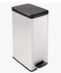 Balde com fecho de pedal fino metálico IML 40L