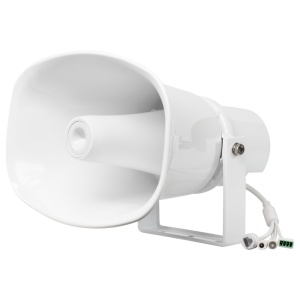 Buzina IP - Protocolo ONVIF - Formatos MP3 e WAV - PoE+ ou DC - Plástico ABS