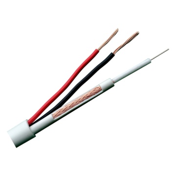 Câble combiné - Micro RG59 + Food - Bobine de 300 mètres - Couleur blanche - Diamètre extérieur 6,8 mm - Perte minimale
