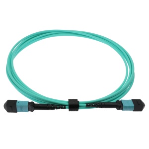 Cable troncal MPO de 12 fibras de alta densidad - Fibra multimodo OM4 Elite de baja pérdida - Conectores MPO hembra a hembra con pulido UPC - Polaridad Tipo B para conexiones 40G/100G - Longitud de 3 metros y grosor robusto de 3.0 mm - Cubierta LSZH color