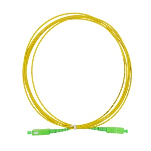 Cabo de ligação de fibra ótica - Fibra monomodo G657A2 de alto desempenho - Conectores SC APC no formato simplex - Comprimento exato de 3 metros - Revestimento exterior LSZH seguro - Compatibilidade de utilização genérica