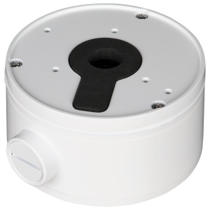 Caixa de conexões - Para câmaras IPAi (ver especificações) - Ø115.8mm. x 60mm. - Adequado para interiores/exteriores IP66 - Cor branca (RAL9003) - Passador de cabos