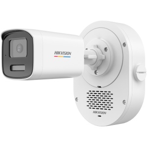 Câmara Bullet IP gama VALUE - Resolução 4 Mpx (2560x1440) - Lente 2.8 mm | Dissuasão com luz branca e som - ColorVu 3.0: imagem a cores 24 horas - Luz híbrida 50 m | Áudio bidirecional - Deteção de movimento 3.0 | PoE+ | IP67