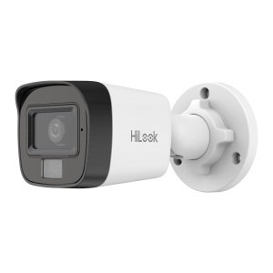 Cámara Bullet IP Hilook - Resolución 4 Mpx | Lente 4 mm - Luz dual: IR 20 m, Luz Blanca 15 m - Micrófono integrado | DWDR - Detección de movimiento - Grado de protección IP67