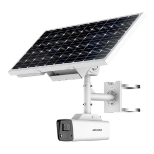 Cámara IP Solar Bullet 4G - Resolución 4 Mpx (2560x1440) - Lente 6 mm | ColorVu: imagen a color 24 horas - Incluye panel fotovoltaico para uso autónomo - 2 baterías de litio 8.4 Ah - Impermeable IP67 | MicroSD
