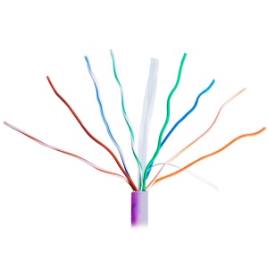 Catégorie de câble UNIView 6 UTP - Conducteur OFC, 100% Copper - Diamètre 24 AWG -0,53 mm - Certificat CPR: B2CA -S1A, D0, A1 - LSZH / VIOLET EXTOCUPS REVOAU - Fourni en bobines de bois 305 m