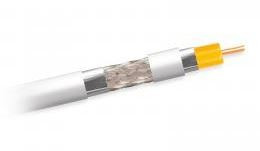 Coaxial cable SK2020Plus LSFH resistant UV B2CA Class A ++ Triple shielding TSH 18atc Ø 1.05/4.6/6.9mm White