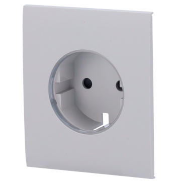 Cobertura central para ficha inteligente e tipo F - Compatível com AJ-OUTLETCORE-SMART - Indicador LED do estado da tomada e do consumo de energia - Botão tátil para controlo manual - Feedback LED - Cor de nevoeiro