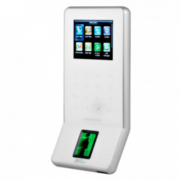 Controlo de presença e acesso - Sensor BioID de impressões digitais, cartão MF e PIN - 3.000 impressões | 30.000 registos - 2.4" TFT | TCP/IP, WiFi, USB, RS485 e Wiegand - Suave. Assiduidade: ZKBioTime8