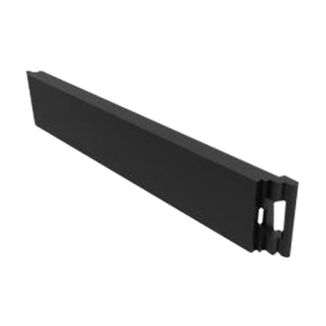 Couvercle aveugle - Masquer la boutonnière inutilisée - noir - discret et esthétique - Mesures: 14 (al) x 81 (lg) x 4 (fd) mm - en plastique