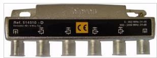 Derivador F 4D, com passagem de DC 5...2400MHz 29dB