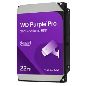 Disque dur numérique occidental - Capacité 22 TB - SATA Interplay 6 Go / S - Modèle WD221PURP - spécial pour les vidéastes - lâche ou installé sur DVR