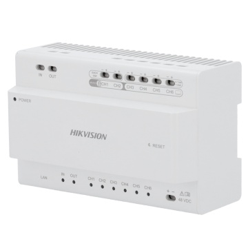 Distribuidor para edifícios - 2 Linhas HD - 6 grupos de 2 fios HD - Alimenta dispositivos para 2 fios de HD - Hubs em cascata
