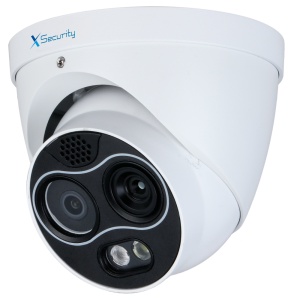 Double IP X -Security Chambre thermique - 256x192 Vox | 7 mm Lens - Capteur optique 1 / 2,7 ”4 MPX | Lens 8 mm - Sensibilité thermique ≤40mk - Détection de feu et d'alarme - Audio | Alarmes | MicroSD |