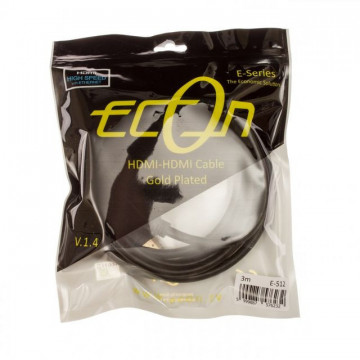 E512 - Cabo HDMI 3,0m Econ Gold plated E512
