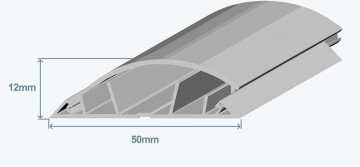 Efapel - 10110ccz Gutter de plancher 50x12 Gray - 5603011061821
