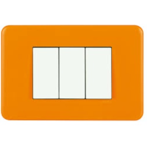 EFAPEL - 41926TRJ ESPELHO 3+3MÓD P/ARO FIXAÇÃO 3+3MÓD VERMELHO - 5603011617233