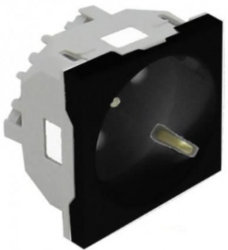 EFAPEL - 45132SPM SCHUKO PLATE WITH OUTTER - 2 BLACK MO MO MATE - 5603011616892